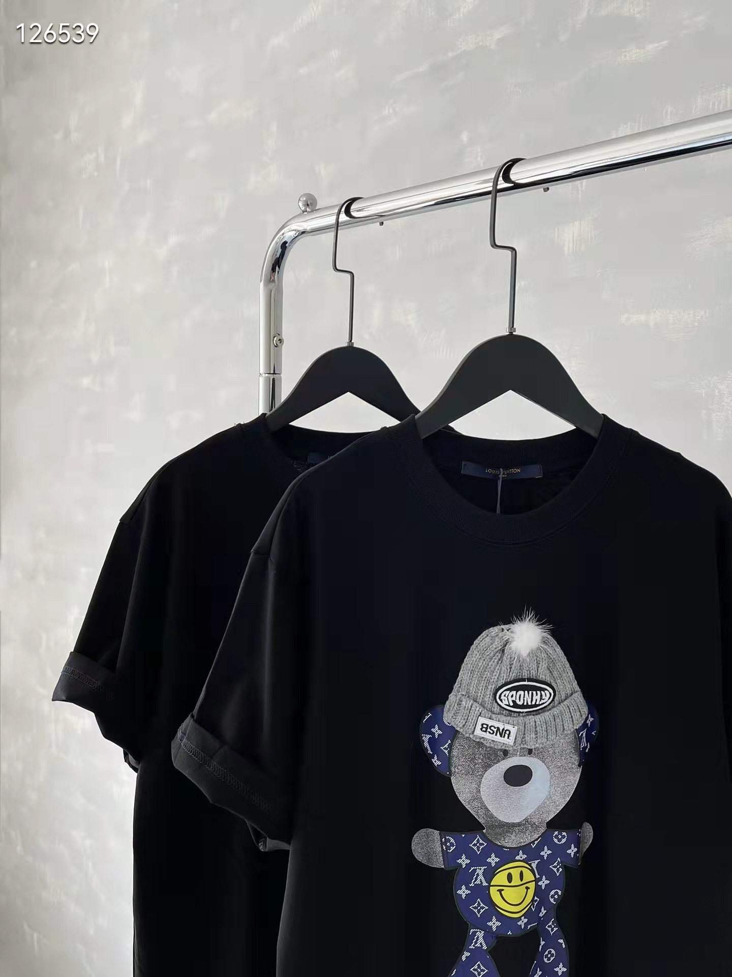 ルイヴィトン Tシャツ カジュアル ティーシャツ モノグラム LV tシャツ ゆったり 可愛い 熊クマ付き ヴィトン半袖ｔシャツ ロゴプリント 人気