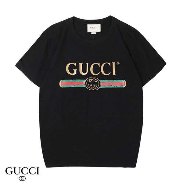 グッチ 半袖 無地 tシャツ 綿 カットソー ベージュTshirt Gucci ロゴ