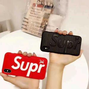 Supreme ヴィトンコラボ iphone xs maxケース シュプリーム iphone xrケース ブラント モノグラム LV アイフォン  x/xsカバー ペア カップル向け iphone 8/7 plusケース 赤 黒 送料無料