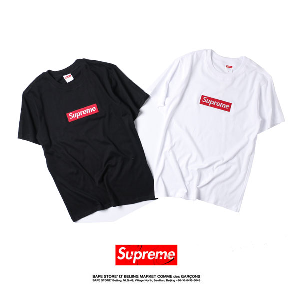 シュプリーム Tシャツ 半袖 ボックスロゴ ｔシャツ ブランド Supreme 刺繍ロゴ Tシャツ