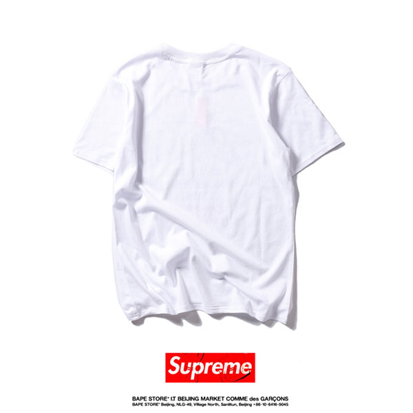 Supreme Stussyコラボ Tシャツ 半袖 プリントロゴ tシャツ メンズ レディース ティーシャツ