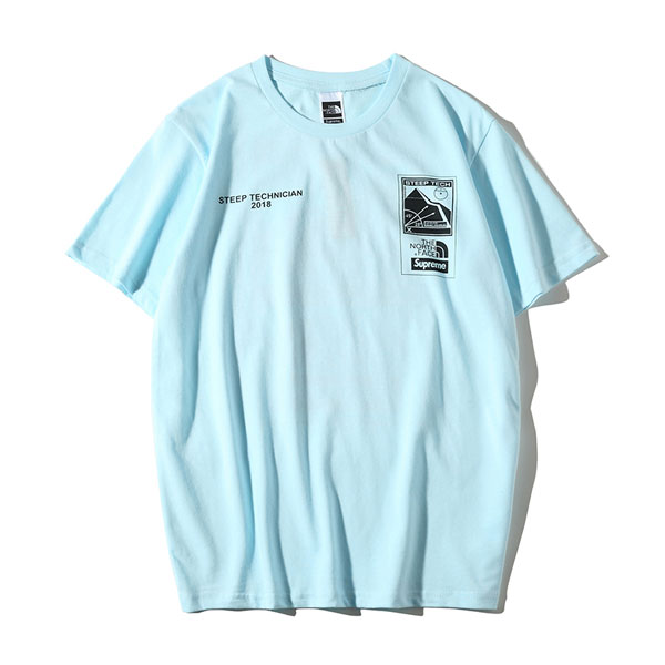 セール日本 新品 2018 シュプリーム×ノースフェイス Tシャツ 白M