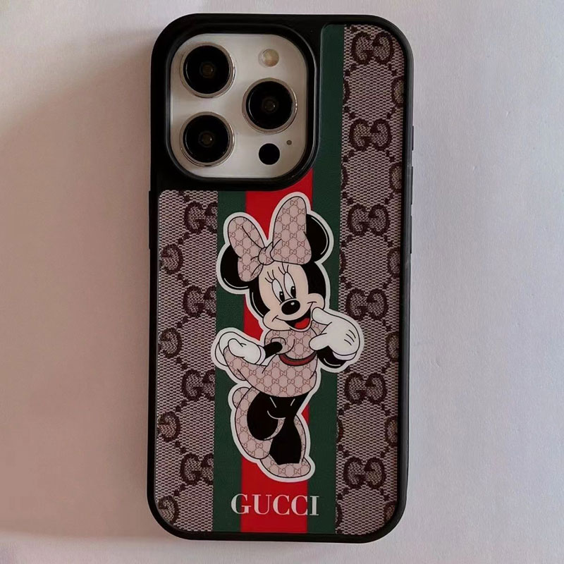 グッチ ミッキー ミニーコラボ iPhone14/14pro/13/13pro/12/12pro/12pro maxケース iPhone 11/11  Pro/11 Pro Maxケース 可愛い mickey gucci iphone xr