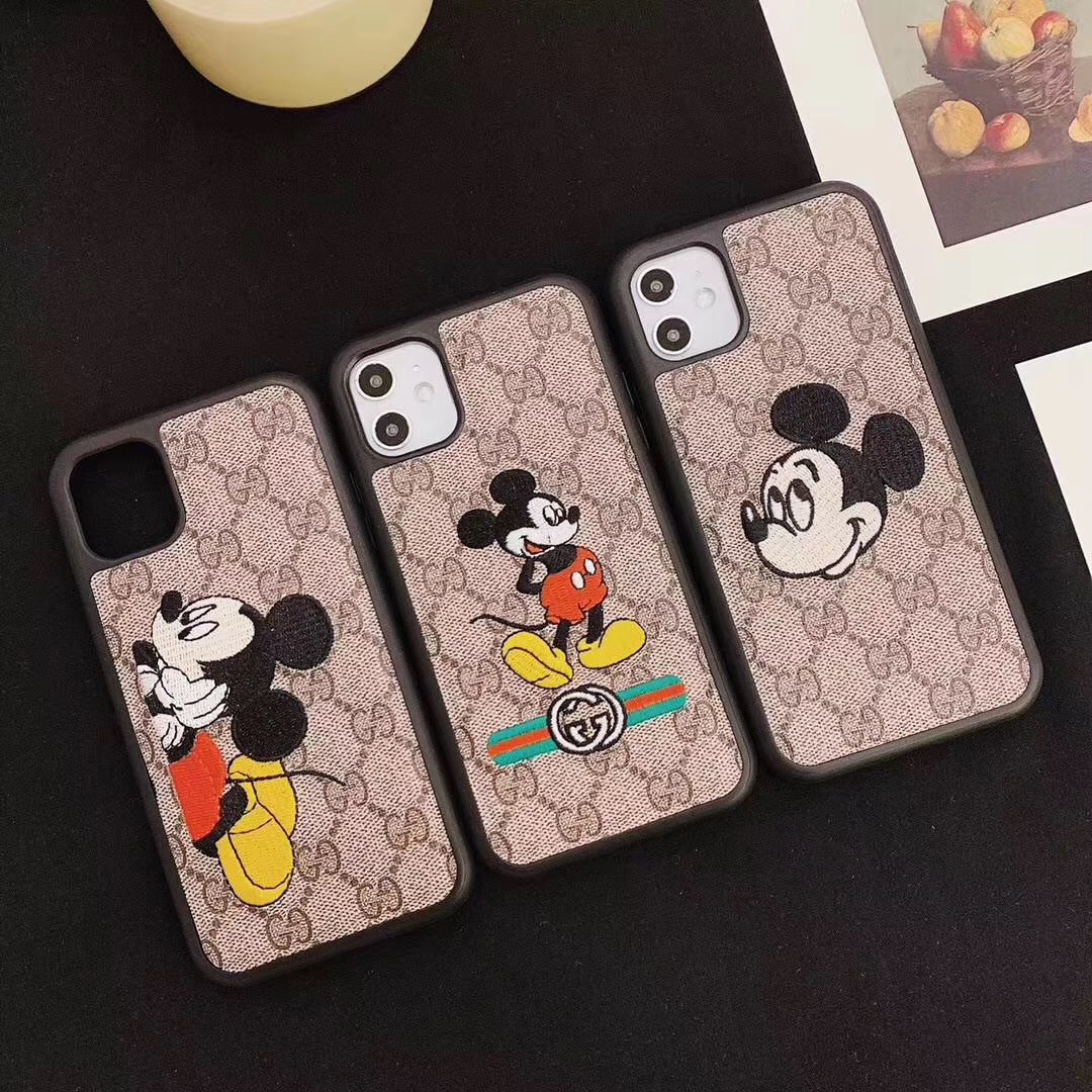 グッチ ミッキーコラボ iPhone11Proケース 可愛い ミッキー iPhone11/11pro maxカバー DISNEY Mickey  GUCCI iPhone xr/xs/xs maxケース ブラント 送料無料