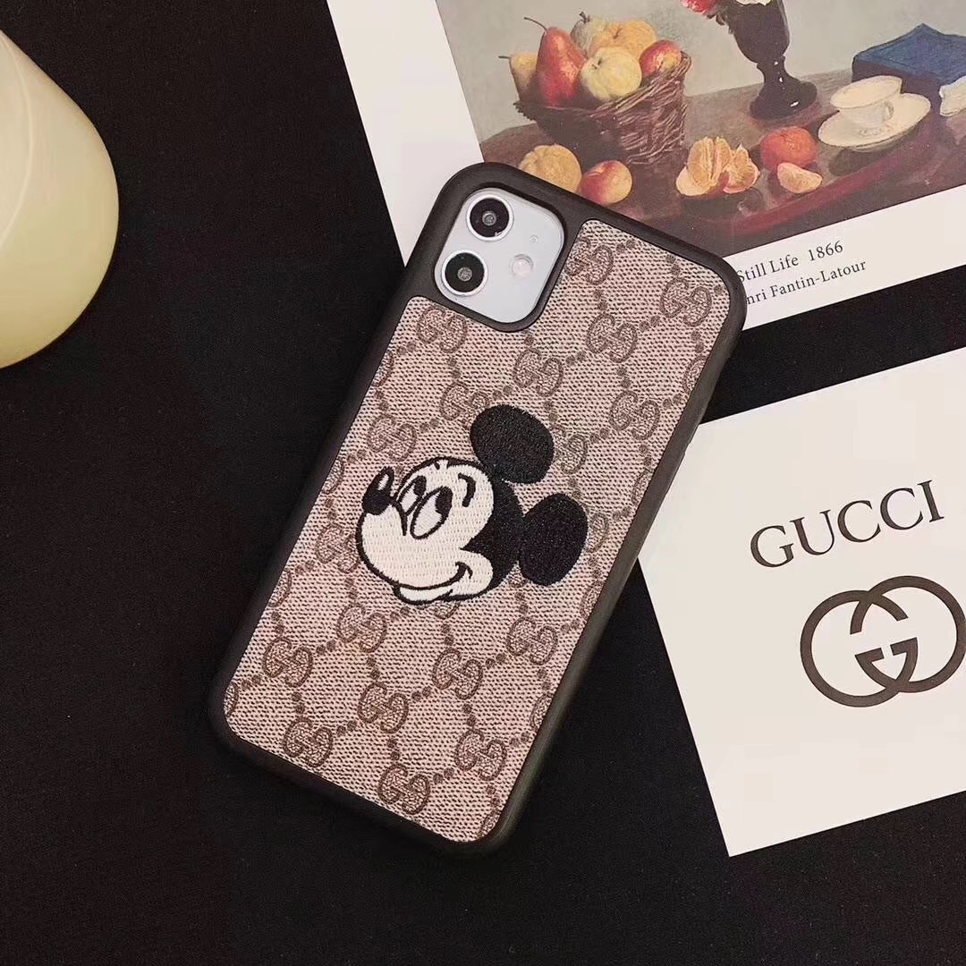 グッチ ミッキーコラボ iPhone11Proケース 可愛い ミッキー iPhone11/11pro maxカバー DISNEY Mickey  GUCCI iPhone xr/xs/xs maxケース ブラント 送料無料