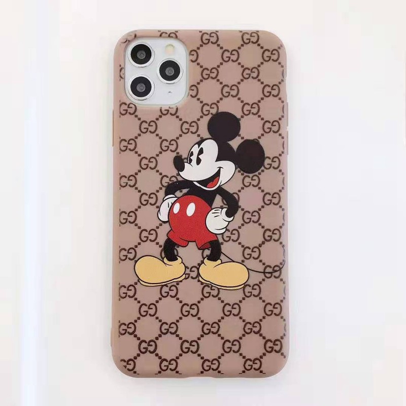 グッチ Mickeyコラボ iPhone 11/11 Pro Maxケース 可愛い ミッキー アイフォン11 Proケース gucci iphone  xr/xs maxケース ブラント iphone x/xs保護カバー