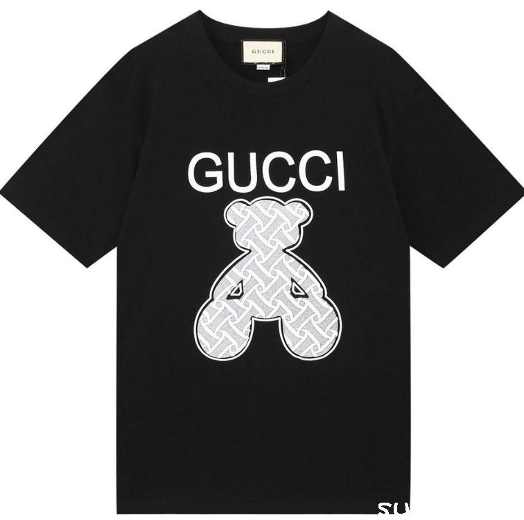 グッチ Tシャツ 半袖 メンズ レディース ｔシャツ コピー GUCCI カジュアルウェア GG ロゴ Tshirt ペアルック 春夏 服 大人  トップス 無地 ゆったり 送料無料