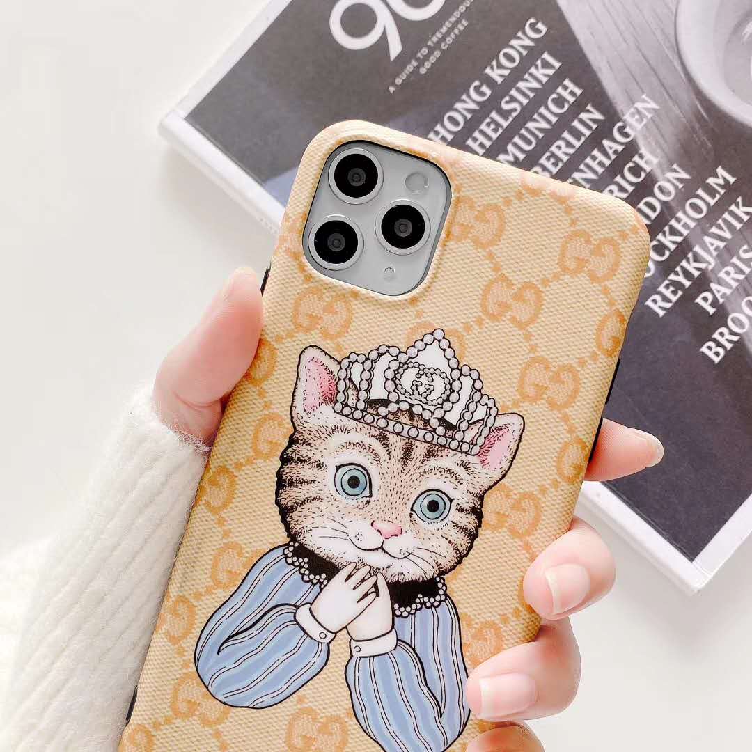 グッチ iPhone11/11pro maxケース 猫柄 ブラント GUCCI iPhone 11 pro 