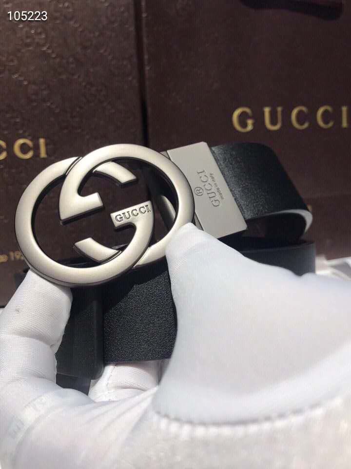 グッチ ベルト メンズ ブラント GUCCI ビジネスレザーベルト GG柄 紳士