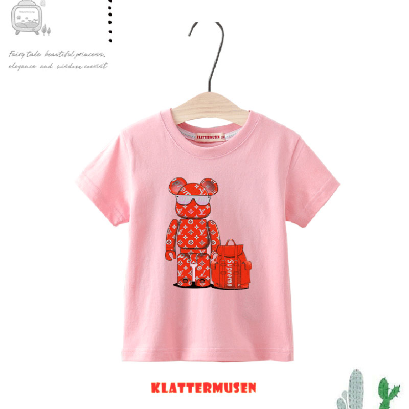 シュプリーム ヴィトンコラボ 子供服 Tシャツ 夏着 キッズ Supreme LV