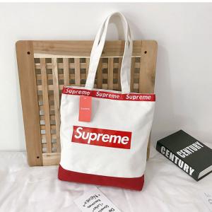 シュプリーム エコバッグ トートバッグ 帆布 ファスナー付き Supreme