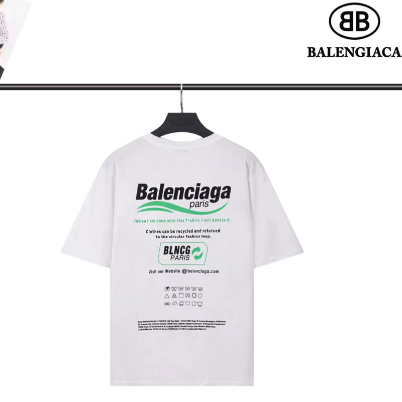 BALENCIAGA Tシャツ プリント 男女兼用 バレンシアガ ペアルック 