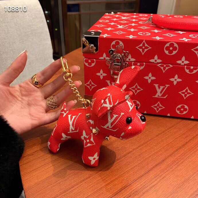 ルイヴィトン 犬 キーホルダー フレンチブルドッグ LOUIS VUITTON-