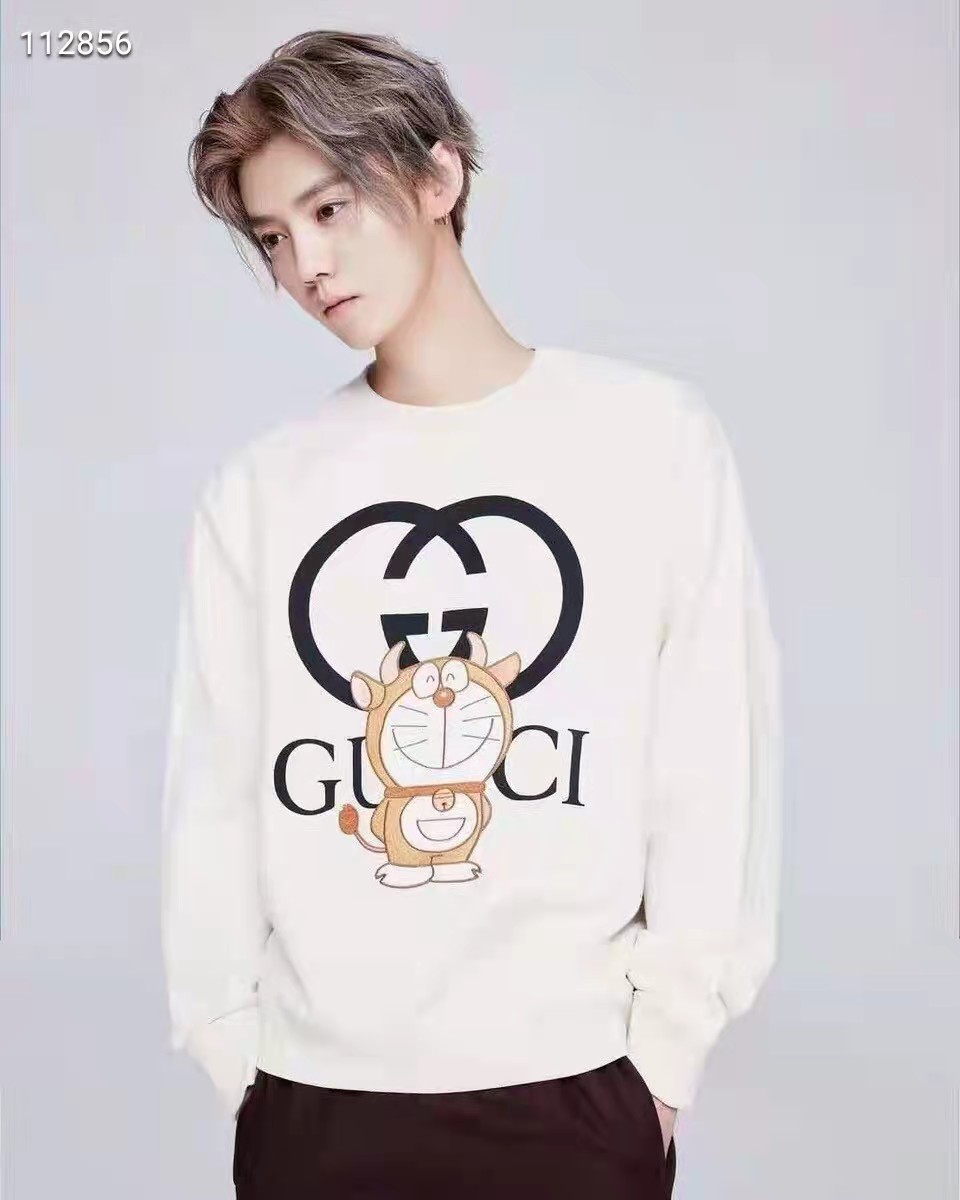 グッチ ドラえもんコラボ トレーナー 長袖Tシャツ ユニセックス GUCCI Doraemon スウェット パーカー プルオーバー ペアルック