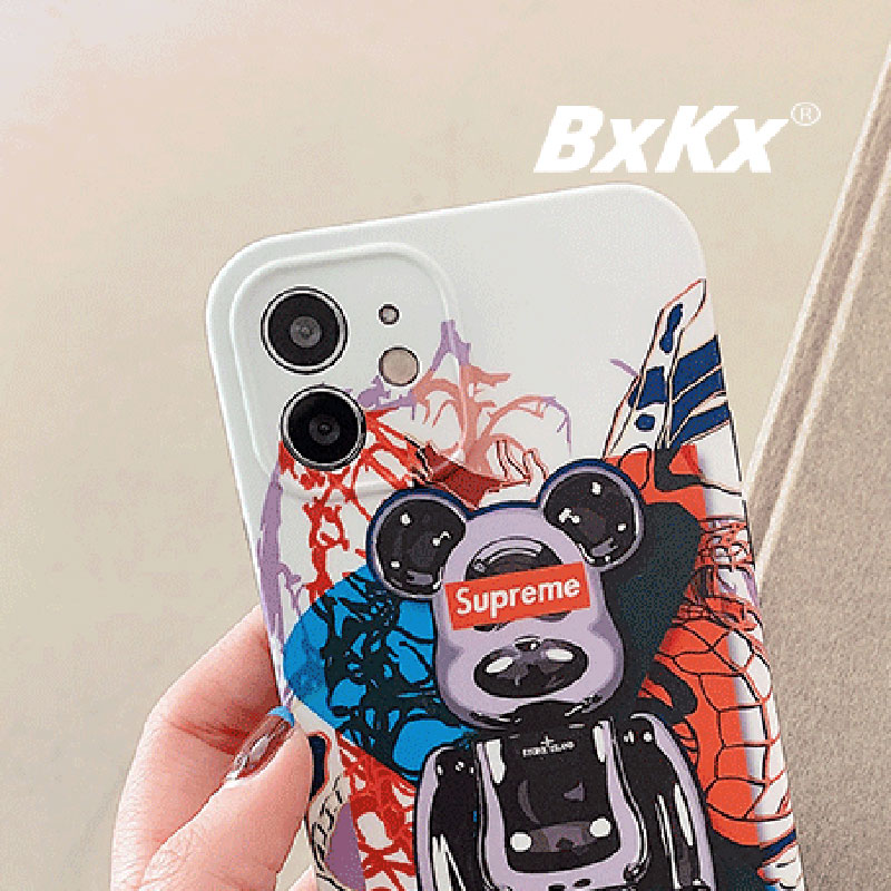 カッコイイ Supreme iphone12proケース シュプリーム ベア