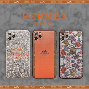 HERMES iPhone12 iPhone12proケース HERMES〕iPhone12・Pro対応♪カーフスキンiPhoneケース (HERMES