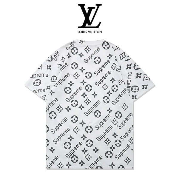 シュプリーム ルイヴィトンコラボ Tシャツ ブランド コピー Supreme LV