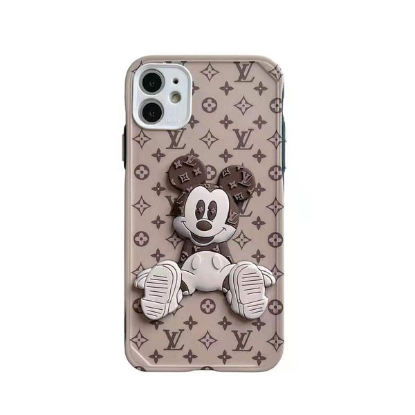 最安 ルイヴィトン 可愛い ミッキー 3D Pro/12sケース iPhone13/13 iPhoneアクセサリー