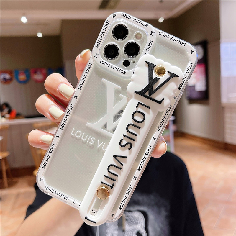 ルイヴィトン iPhone13/13pro max透明ケース ハンドベルト付き 