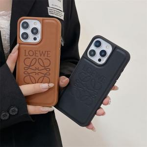 LOEWE iphone13proケース レザー ロエベ iphone13/13pro maxケース 