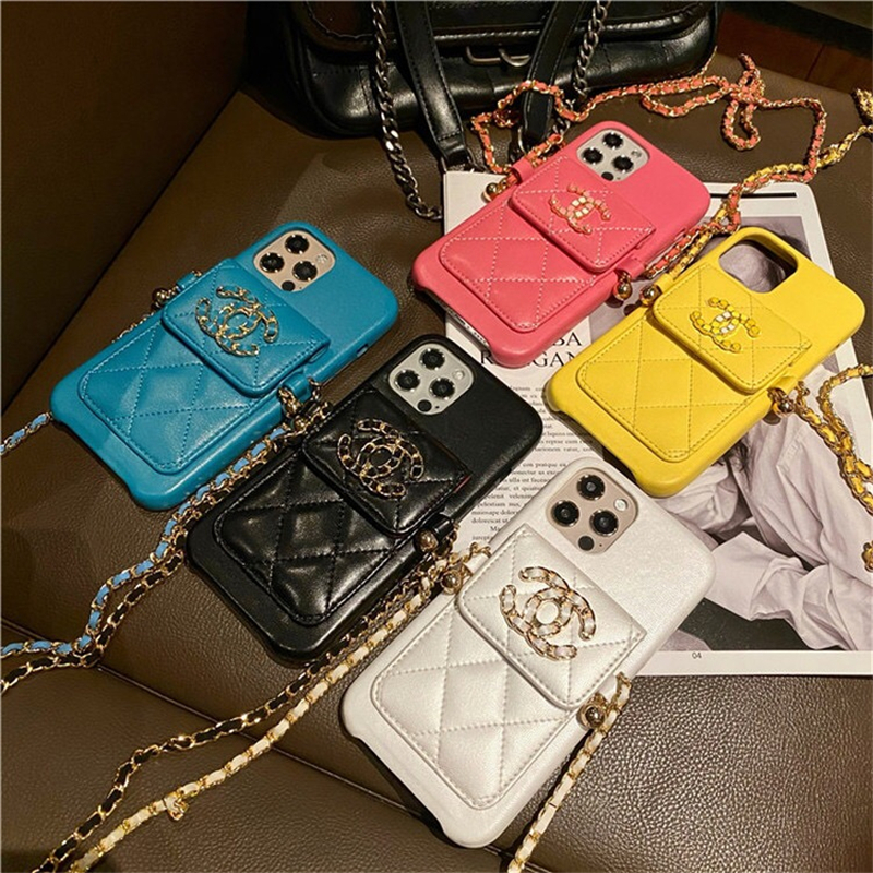 オシャレ Chanel iPhone14/14pro/13/13pro maxケース ショルダーチェーン付き 斜めがけ シャネル  iPhone12/12proカバー アイフォン11/11pro/11pro maxケース カード入れ