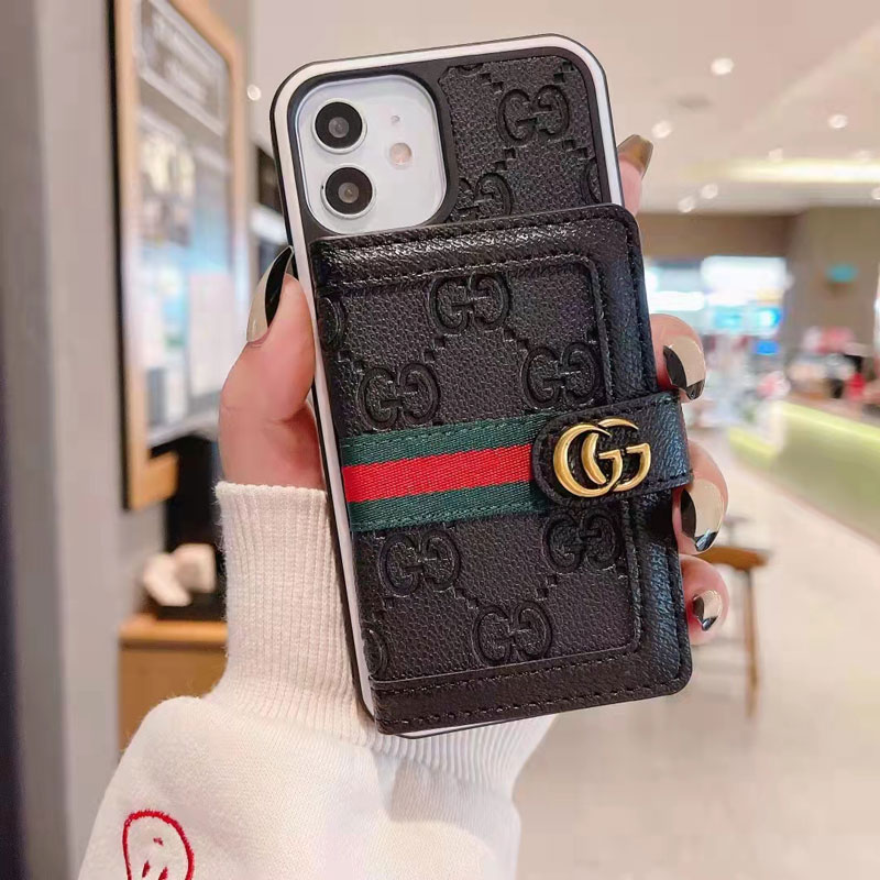 オシャレ グッチ iPhone13/13proケース カードポケット付き Gucci 