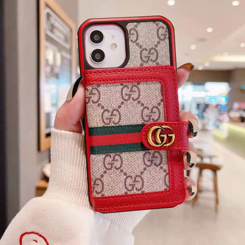 オシャレ グッチ iPhone13/13proケース カードポケット付き Gucci 