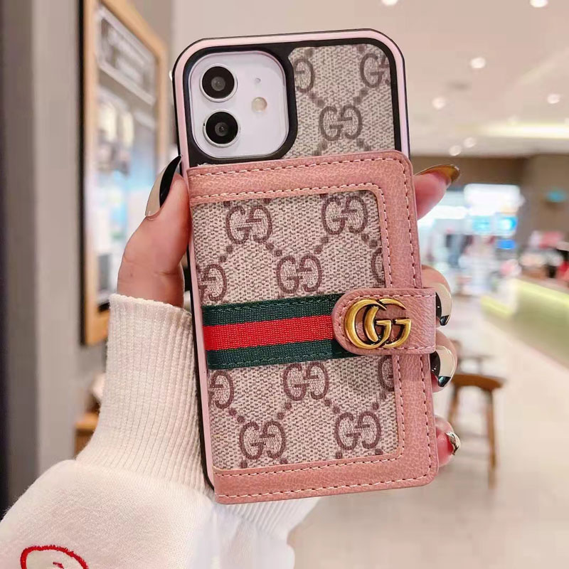 オシャレ グッチ iPhone13/13proケース カードポケット付き Gucci 