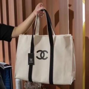 シャネル トートバッグ キャンバス ブランド CHANEL 手提げバッグ エコ ...