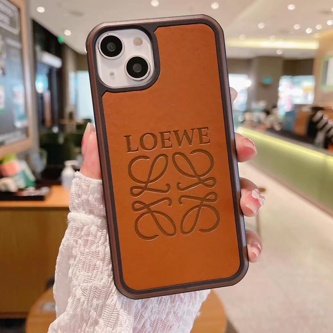 ロエベ iPhone15/15pro/14/13/13 Proケース レザー ブランド LOEWE 