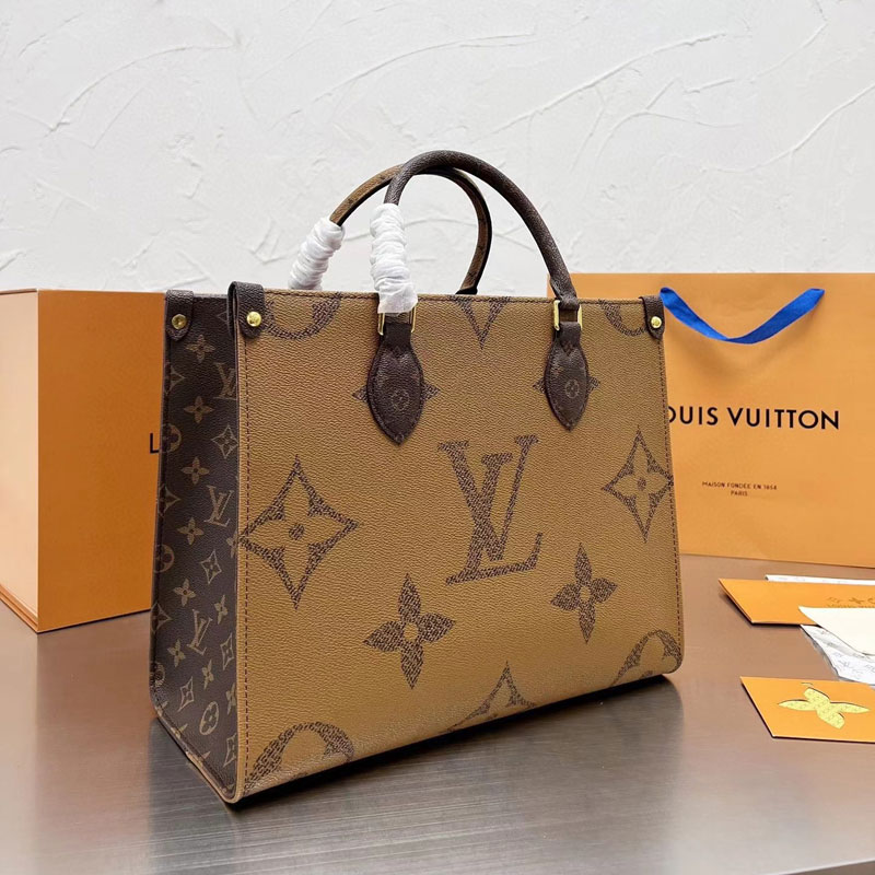 LOUIS VUITTON ルイヴィトン トートバッグ - 茶(総柄)