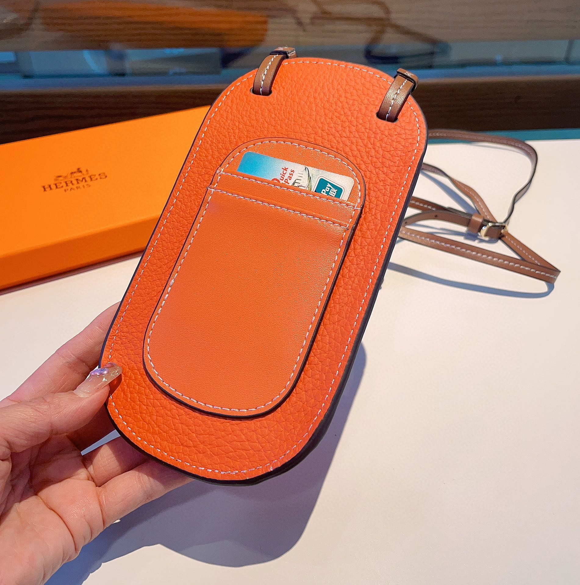 エルメス スマホポーチ スマホショルダー レディース ブランド HERMES スマホポシェット カード収納