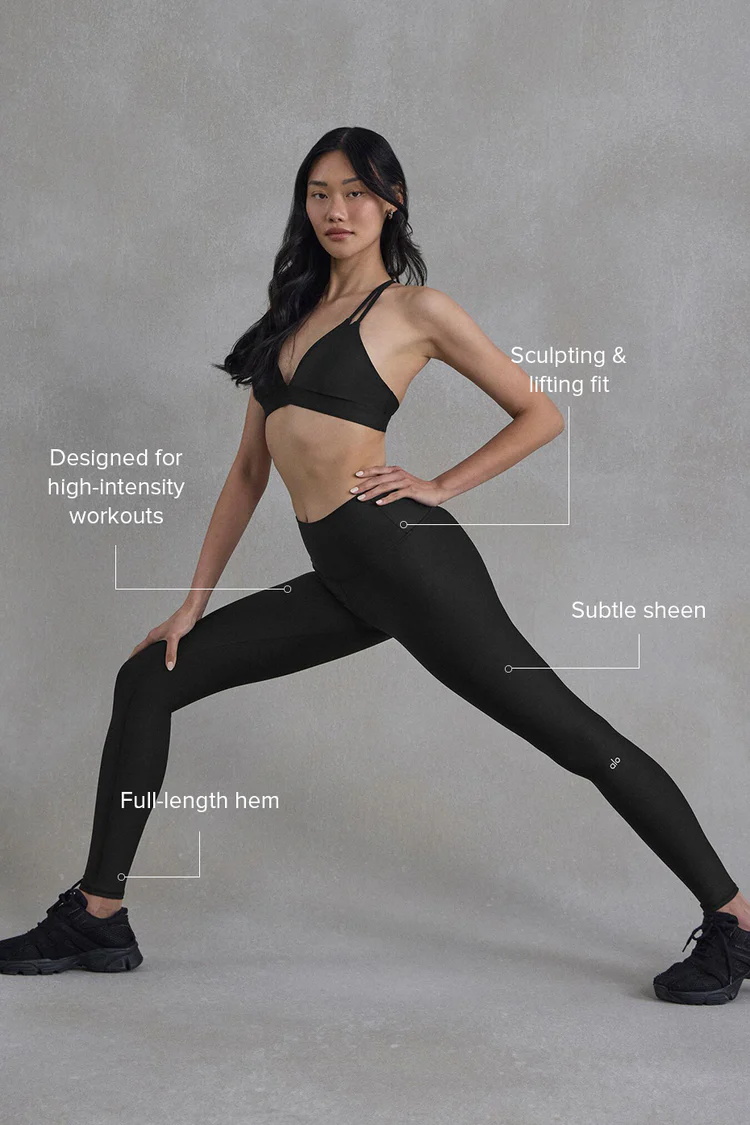 ALO Yoga ハイウエスト ストレッチヨガパンツ（Black） S 高感度ショップで2023年売れたブランド 人気スポー新作 楽天市場
