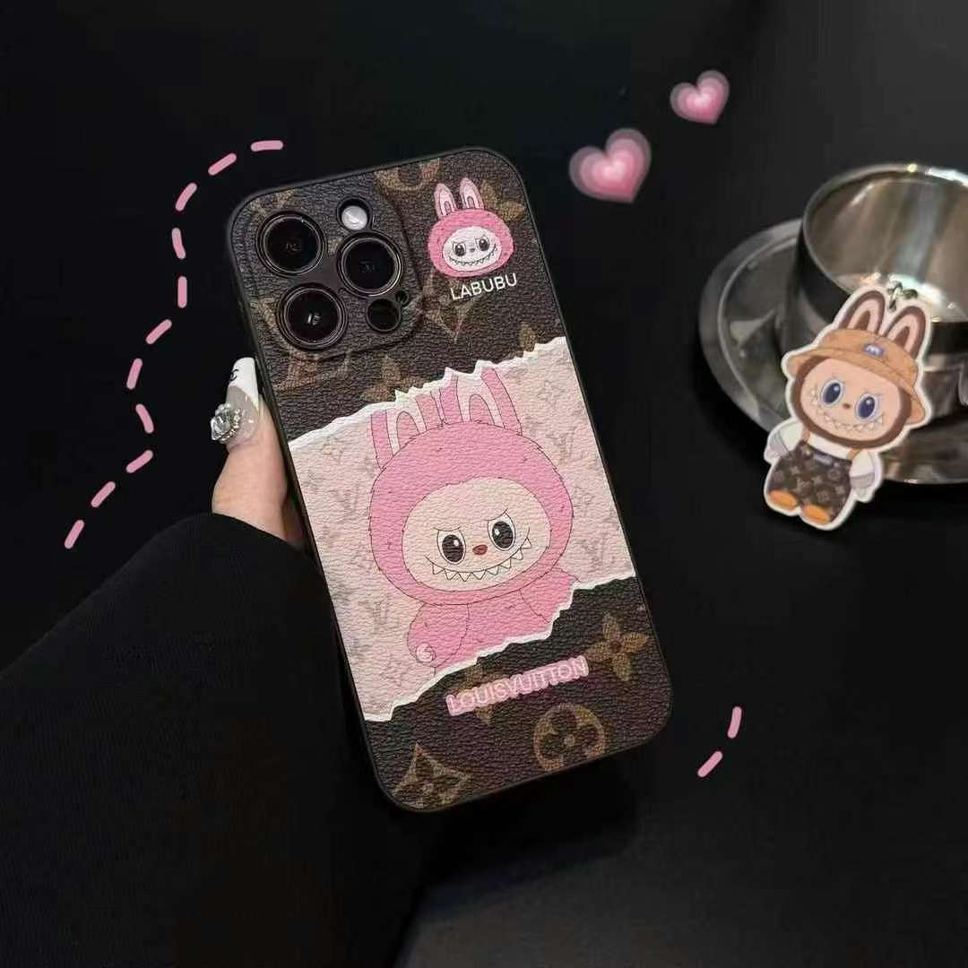 ルイヴィトン Labubu iPhone17/16 Pro Maxレザーケース ラブブ
