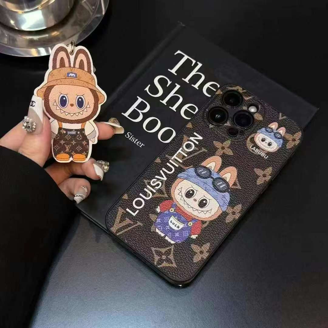 ルイヴィトン Labubu iPhone17/16 Pro Maxレザーケース ラブブ
